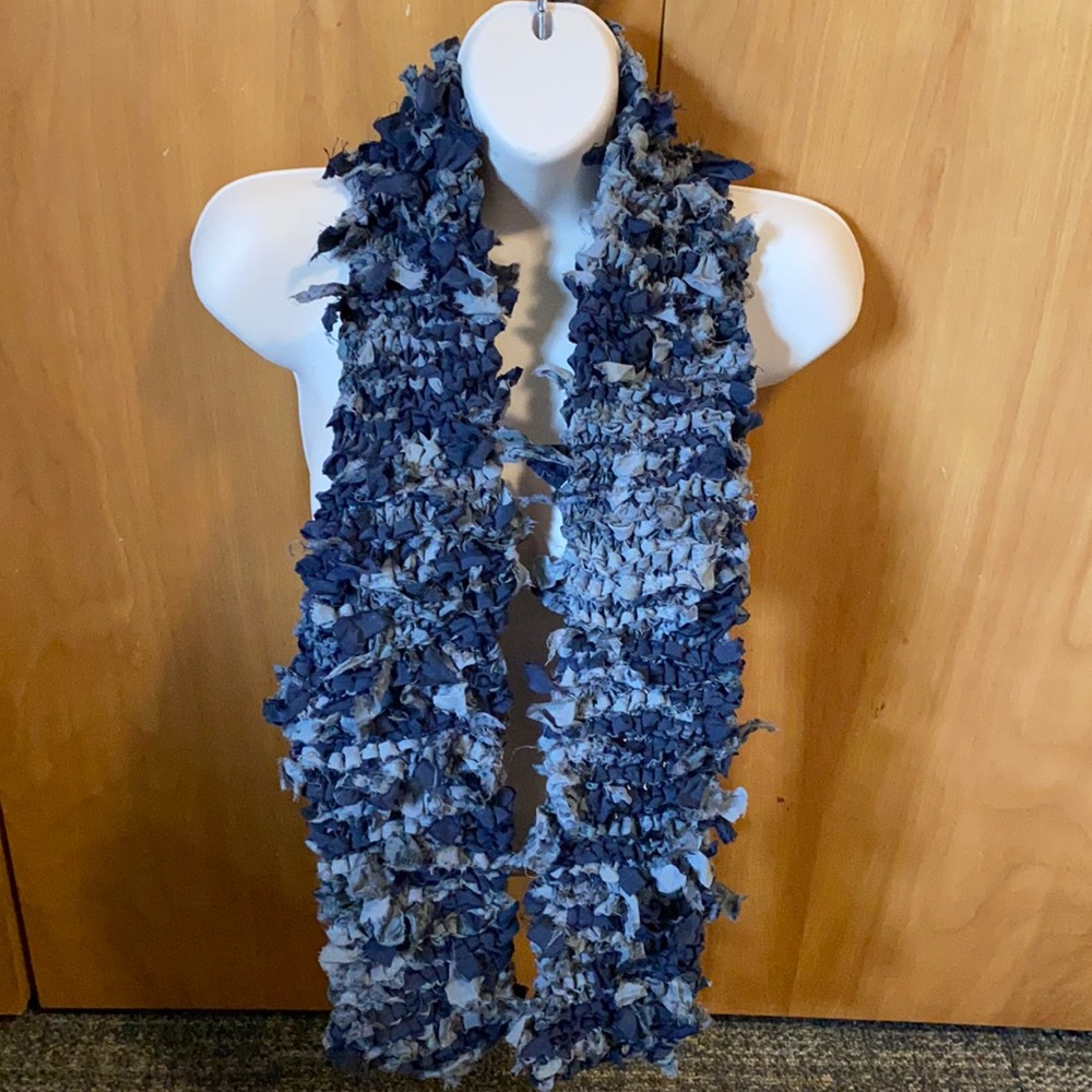 Hand knit 100% silk scarf